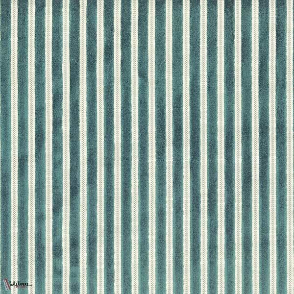 Zebu Stoff-Casamance-Bleu Lagon-Meter (M1)-Selected-Wallpapers-Interiors