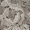 Acanthus Tapete in Charcoal/Grey van Morris & Co
