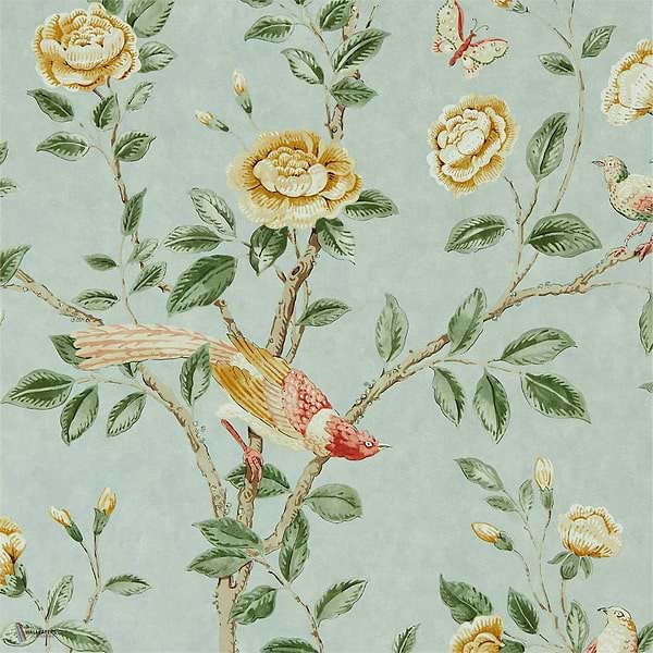 Andhara Tapete in Seaglass/Lemon van Sanderson