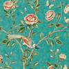 Andhara Tapete in Teal/Tumeric van Sanderson