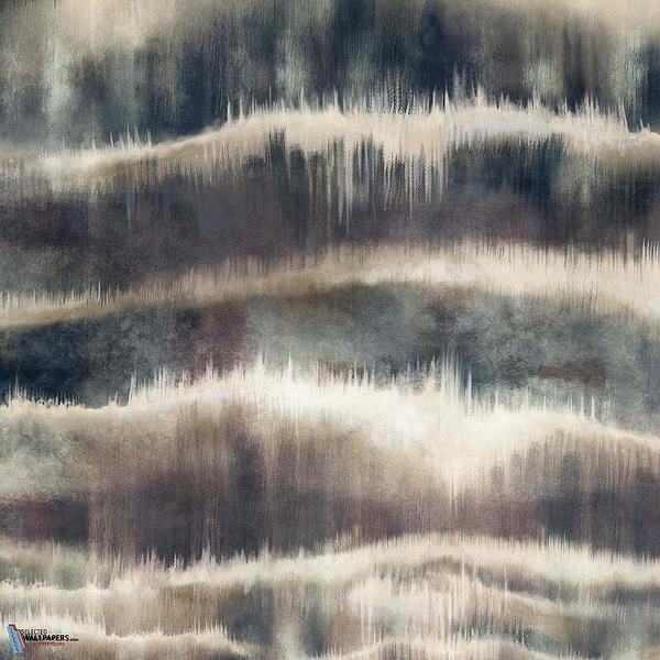 Aquarell behang in Black van Texam