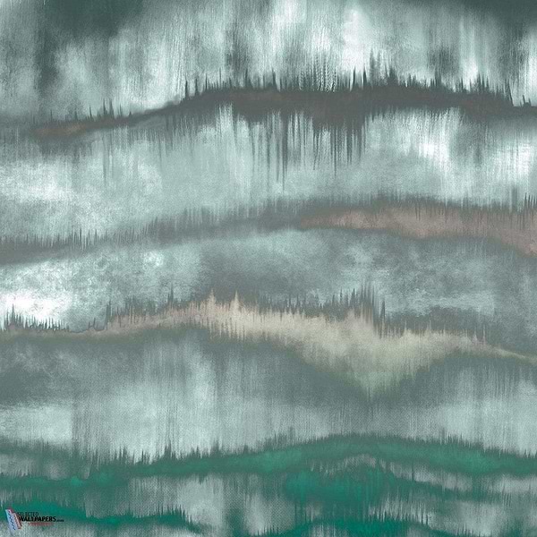 Aquarell behang in Green van Texam
