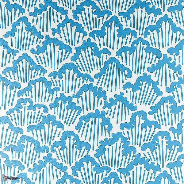 Aranami wallpaper in Pavilion Blue van Farrow & Ball