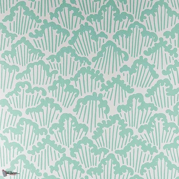Aranami wallpaper in Pavilion Green van Farrow & Ball