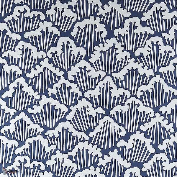 Aranami wallpaper in Stiffkey Blue van Farrow & Ball