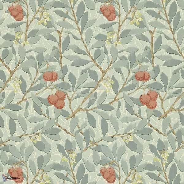Arbutus Tapete in Blue/Pink van Morris & Co