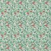 Arbutus wallpaper in Thyme/Coral van Morris & Co