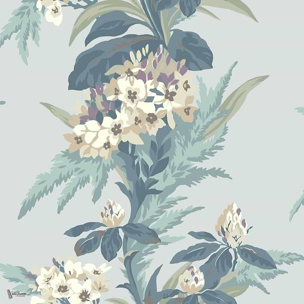 Aurora wallpaper in Seafoam van 1838 wallcoverings