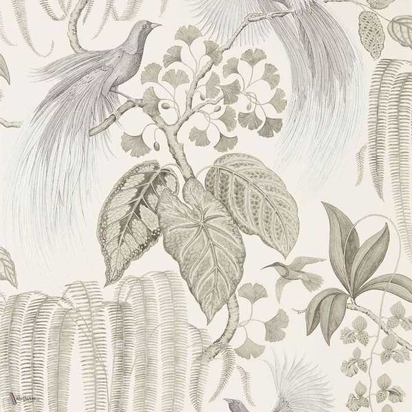 Bird of Paradise wallpaper in Linen van Sanderson