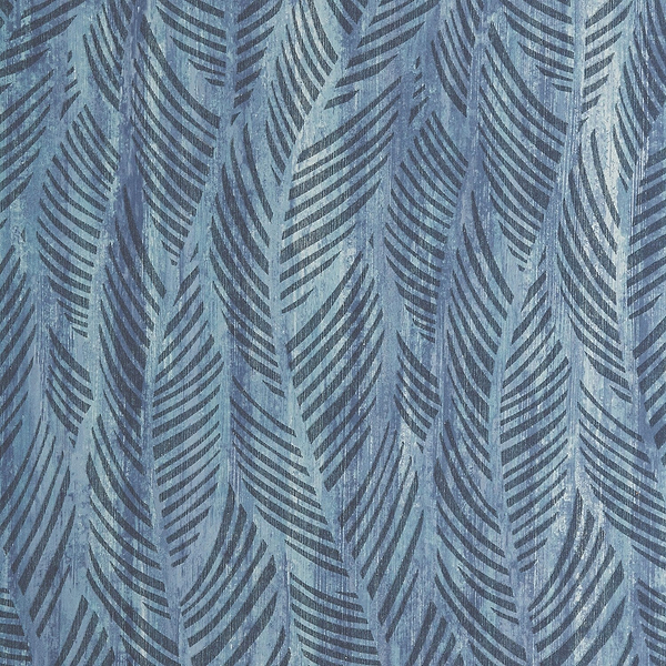 Bramble wallpaper in Blue Dusk by 1838 wallcoverings