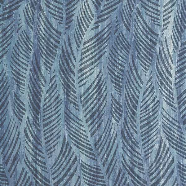 Bramble wallpaper in Blue Dusk by 1838 wallcoverings