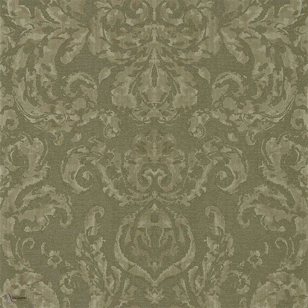 Brocatello behang in Olivine van Zoffany
