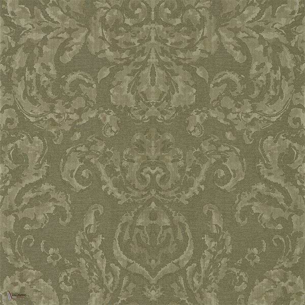 Brocatello wallpaper in Olivine van Zoffany