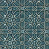 Brophy Trellis Tapete in Deap Teal van Morris & Co
