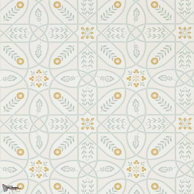 Brophy Trellis Tapete in Ivory Sage van Morris & Co