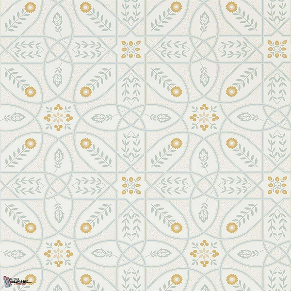 Brophy Trellis Tapete in Ivory Sage van Morris & Co