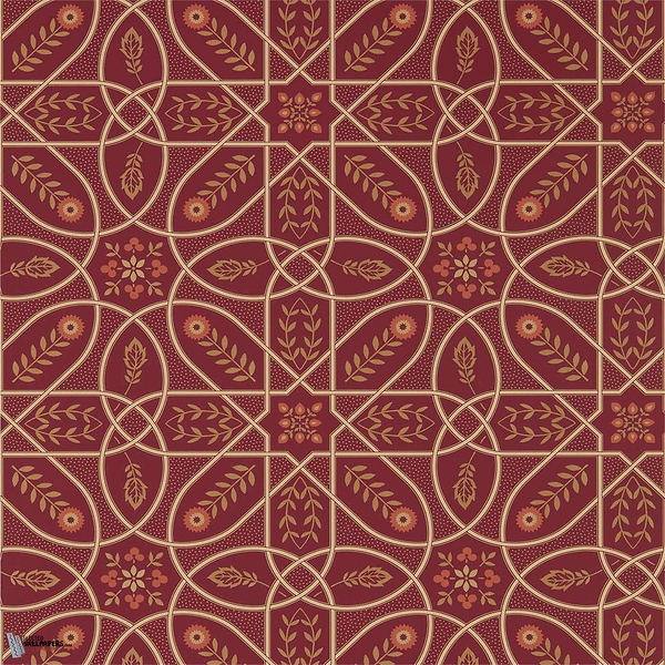 Brophy Trellis Tapete in Russet Gold van Morris & Co