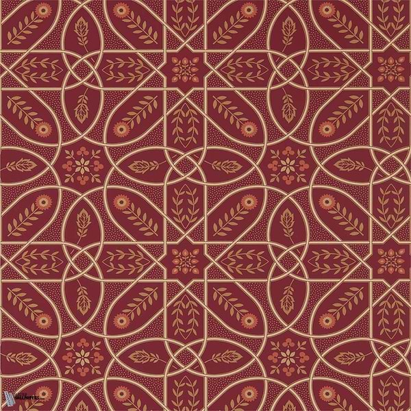 Brophy Trellis Tapete in Russet Gold van Morris & Co