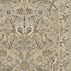 Bullerswood wallpaper in Stone/Mustard van Morris & Co