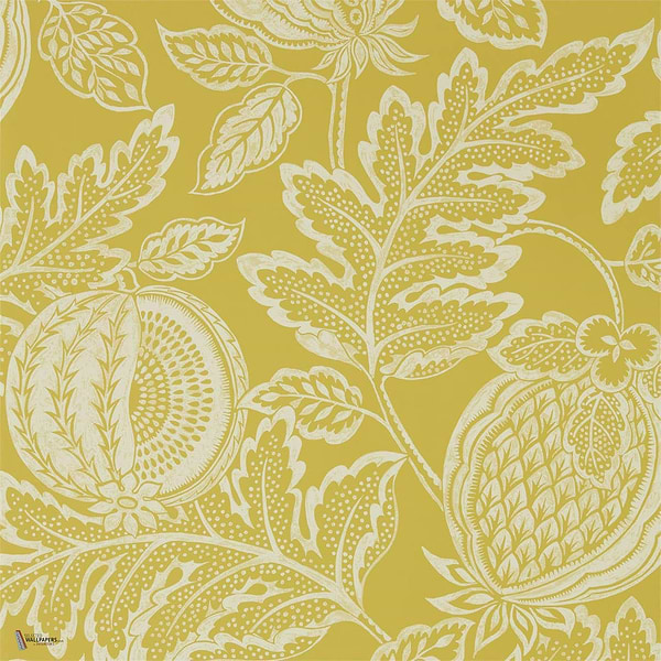 Cantaloupe Tapete in Caraway van Sanderson