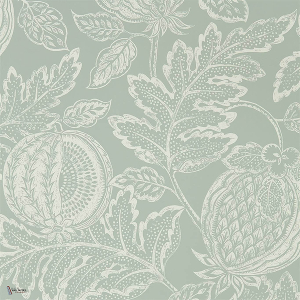 Cantaloupe behang in English Grey van Sanderson