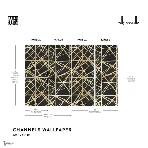 Channels wallpaper van Kelly Wearstler