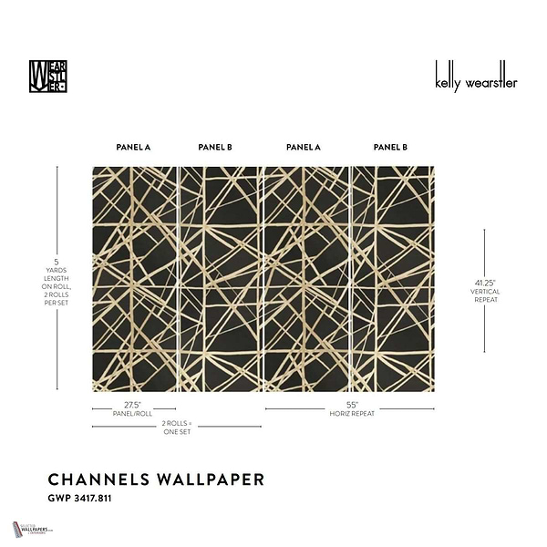Channels wallpaper van Kelly Wearstler