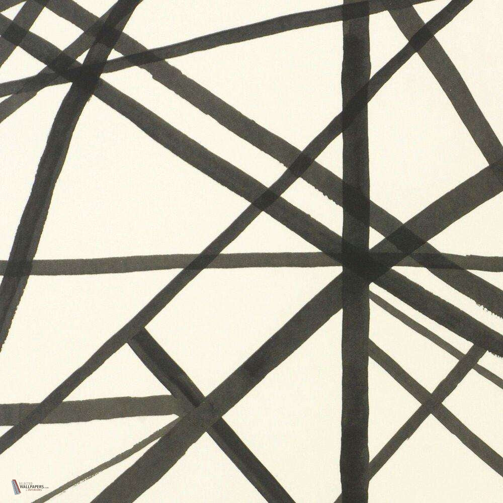 Channels wallpaper in Ebony Ivory van Kelly Wearstler