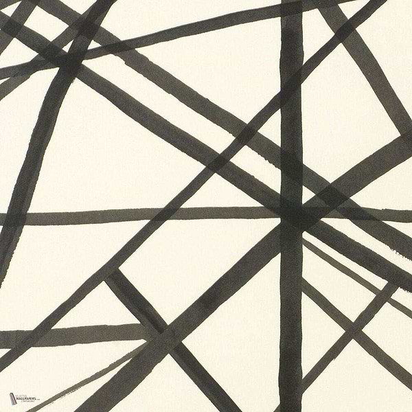 Channels wallpaper in Ebony Ivory van Kelly Wearstler