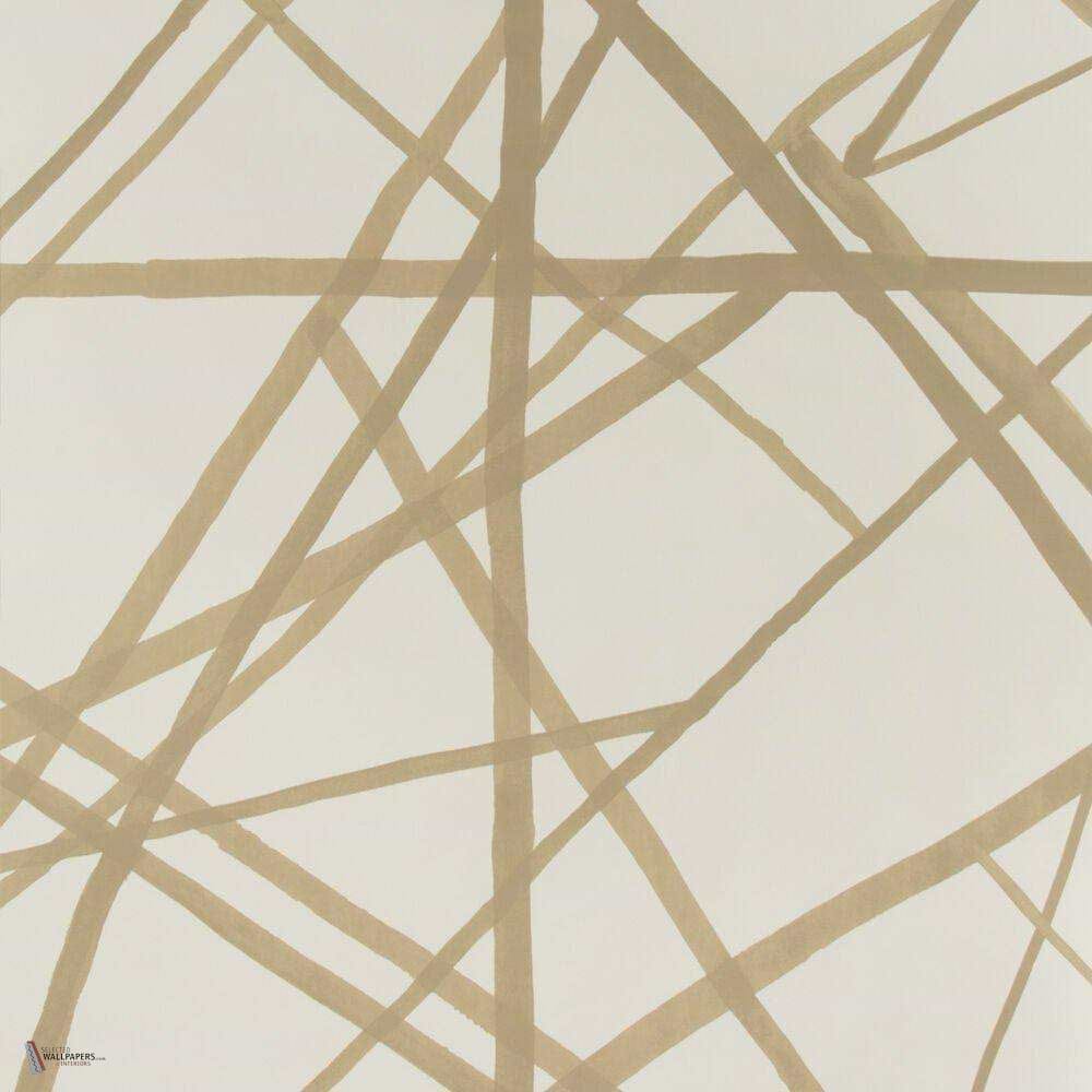 Channels wallpaper in Latte Suede van Kelly Wearstler
