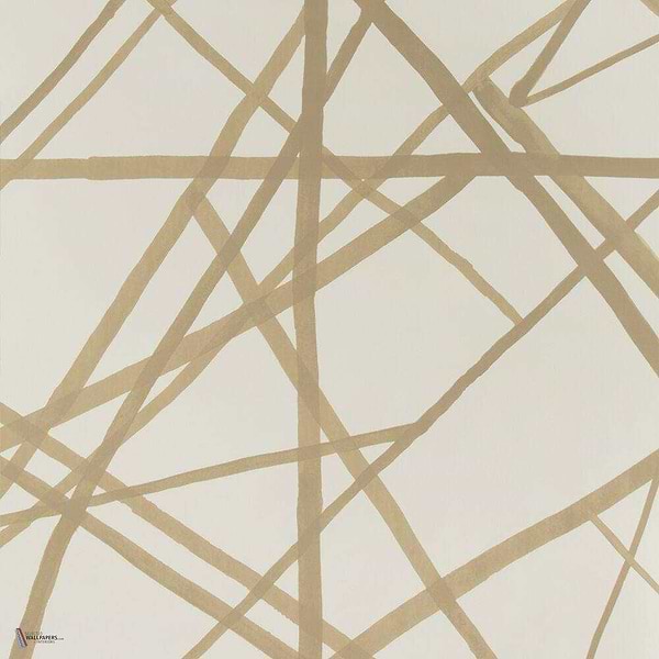 Channels wallpaper in Latte Suede van Kelly Wearstler