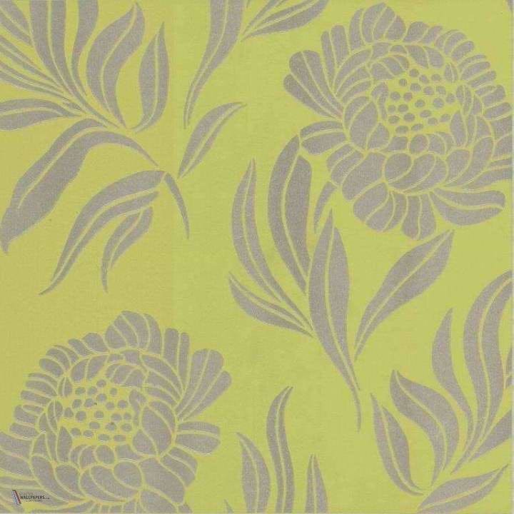 Chatsworth wallpaper in Lime van 1838 wallcoverings