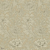 Chrysanthemum Toile Tapete in Ivory/Gold van Morris & Co
