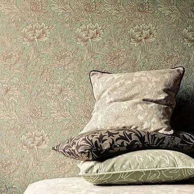 Chrysanthemum Toile Tapete van Morris & Co