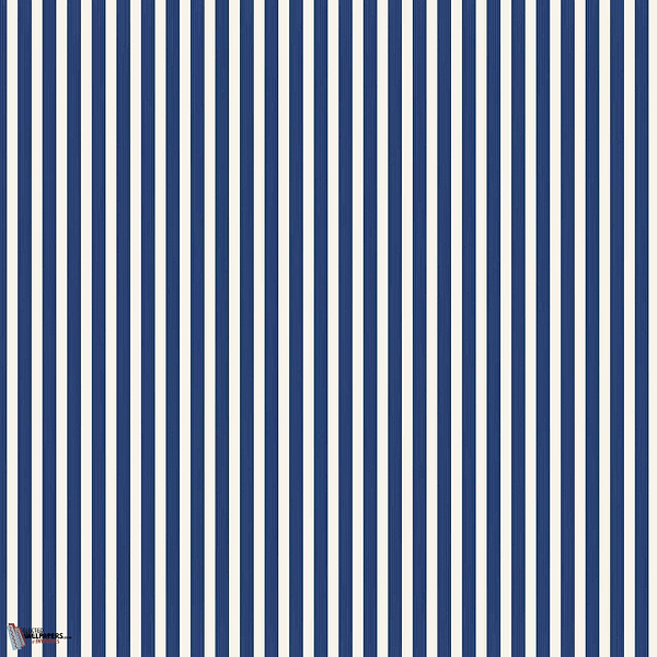 Closet Stripe wallpaper in Blue van Farrow & Ball
