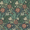 Compton wallpaper in Indigo/Russet van Morris & Co