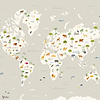 Animal Map wallpaper in Cloud by Coordonne