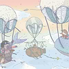 Balloon Rides wallpaper in Dawn by Coordonne