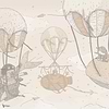 Balloon Rides wallpaper in Twilight by Coordonne