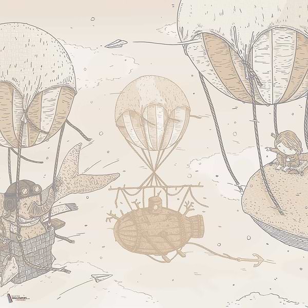 Balloon Rides wallpaper in Twilight by Coordonne