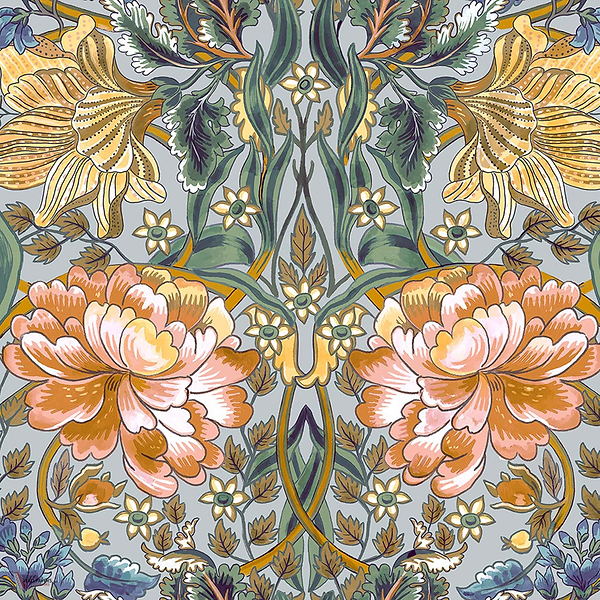 Belle-Epoque wallpaper in Blue by Coordonne