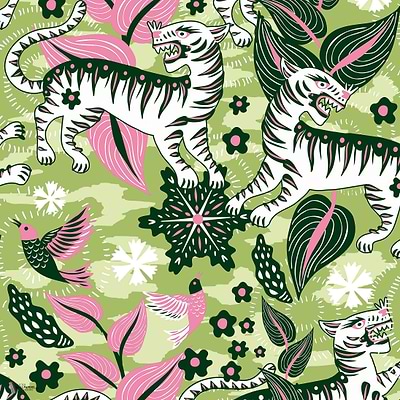 Catalina Estrada - Selva de tigres behang in Morning van Coordonne