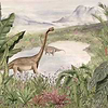 Dinosaurs Park wallpaper in Pale by Coordonne