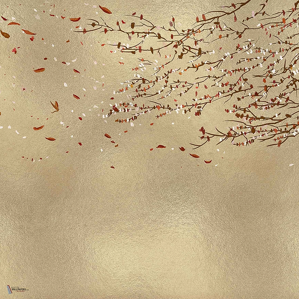 Eolia Metallics wallpaper in Gold by Coordonne
