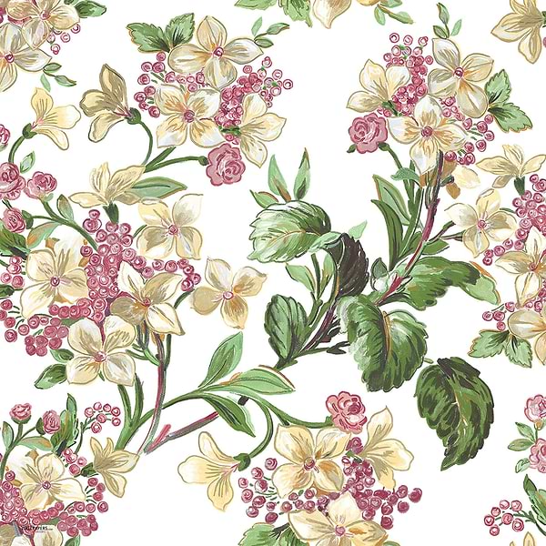 Flowery Tapete in White von Coordonne