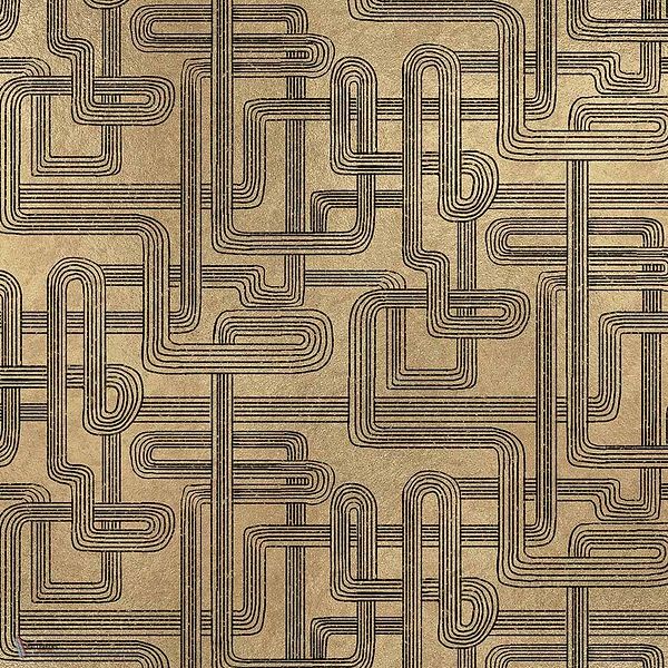 Gatsby Metallics wallpaper in Gold by Coordonne
