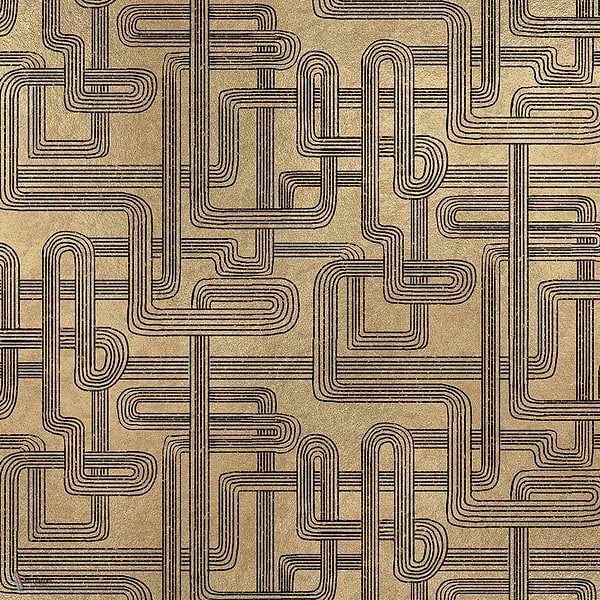 Gatsby Metallics wallpaper in Gold by Coordonne