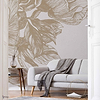 Giant Peonies wallpaper in Papirus by Coordonne — interior