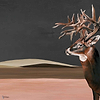 Great Deer wallpaper in Nude by Coordonne