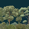 Green Forest wallpaper in Midnight by Coordonne